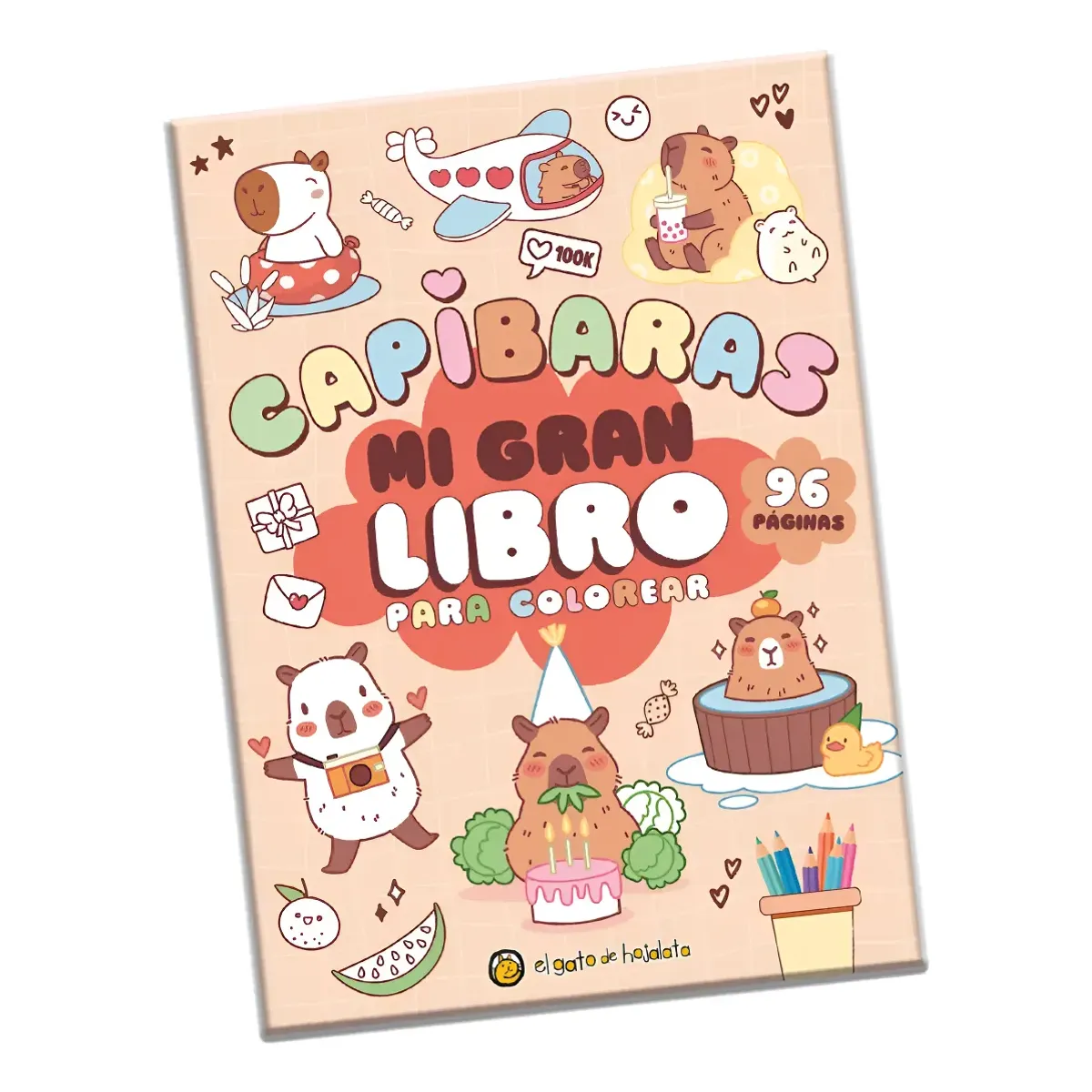 JUGANDO Y EDUCANDO - Libro Para Colorear Diseño Capibaras Para Niños Niñas