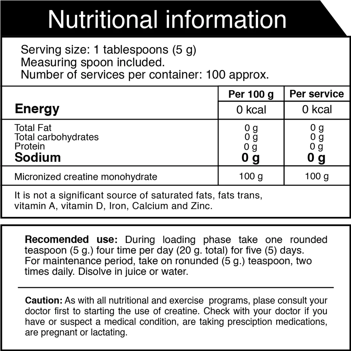 SMART FIT - Creatina Iron 100 Servicios (500gr) - SN