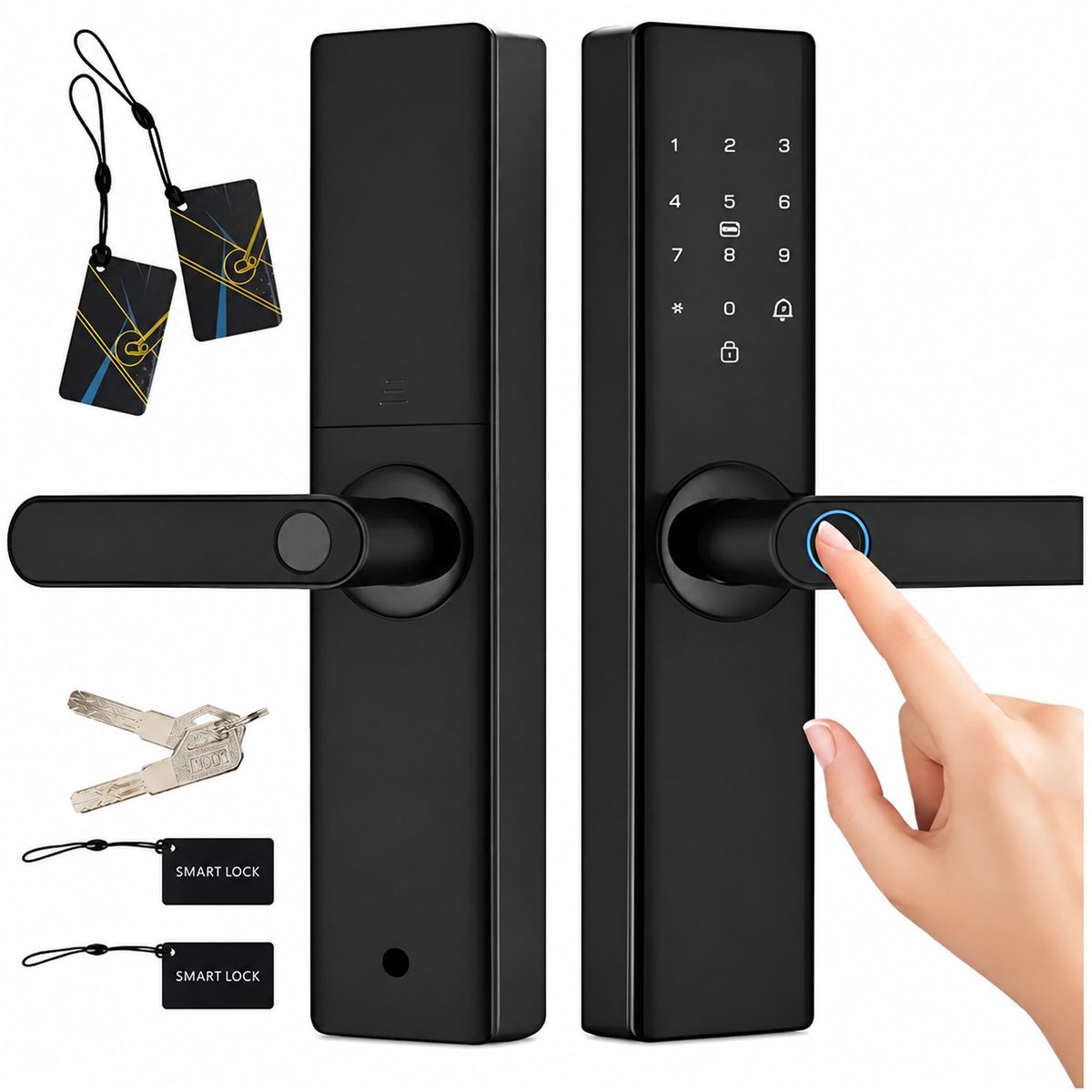ONE PIXEL - Cerradura Inteligente Digital Con Huella Codigo Y Llaves Segura Para Tu Hogar