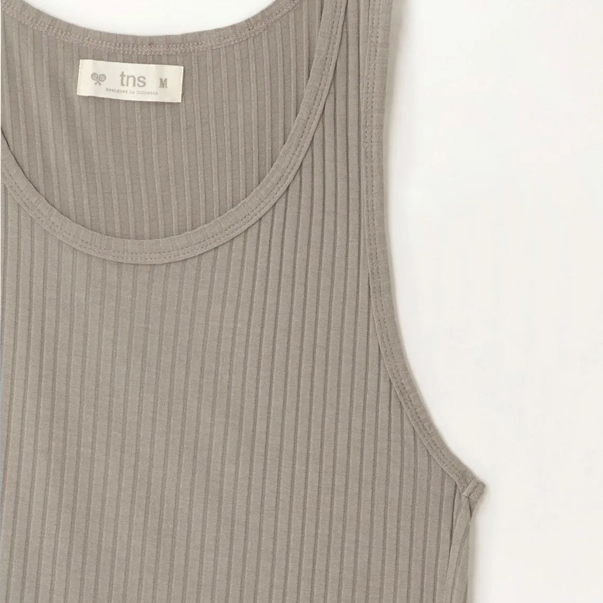 TENNIS - Camiseta manga sisa gris para mujer