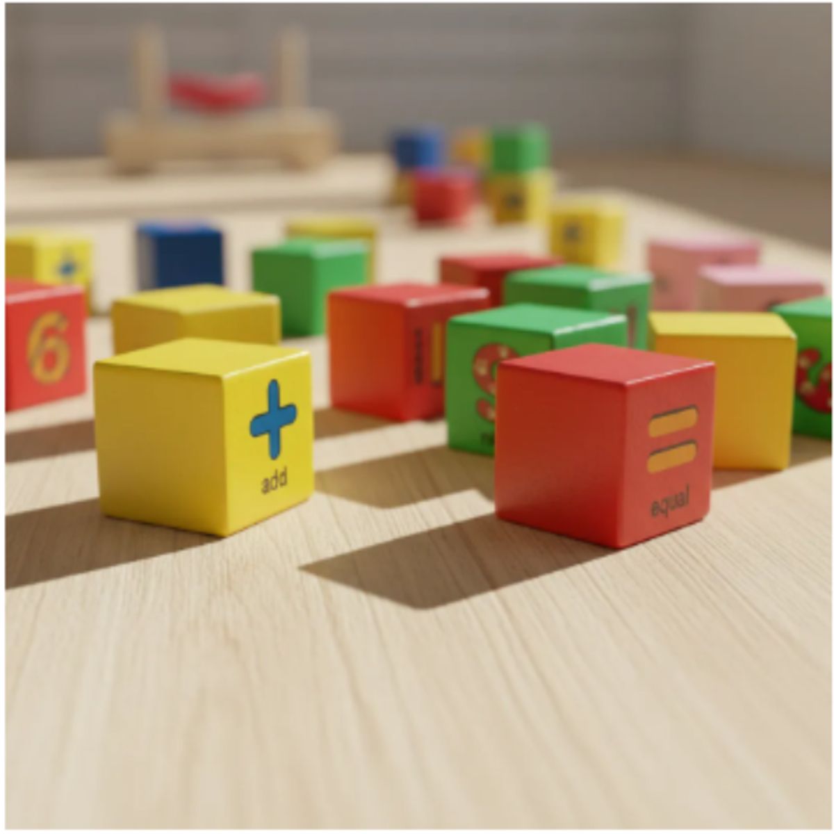 GENERICO - Bloques Lógicos Madera Números Y Figuras Juego Didáctico Kit