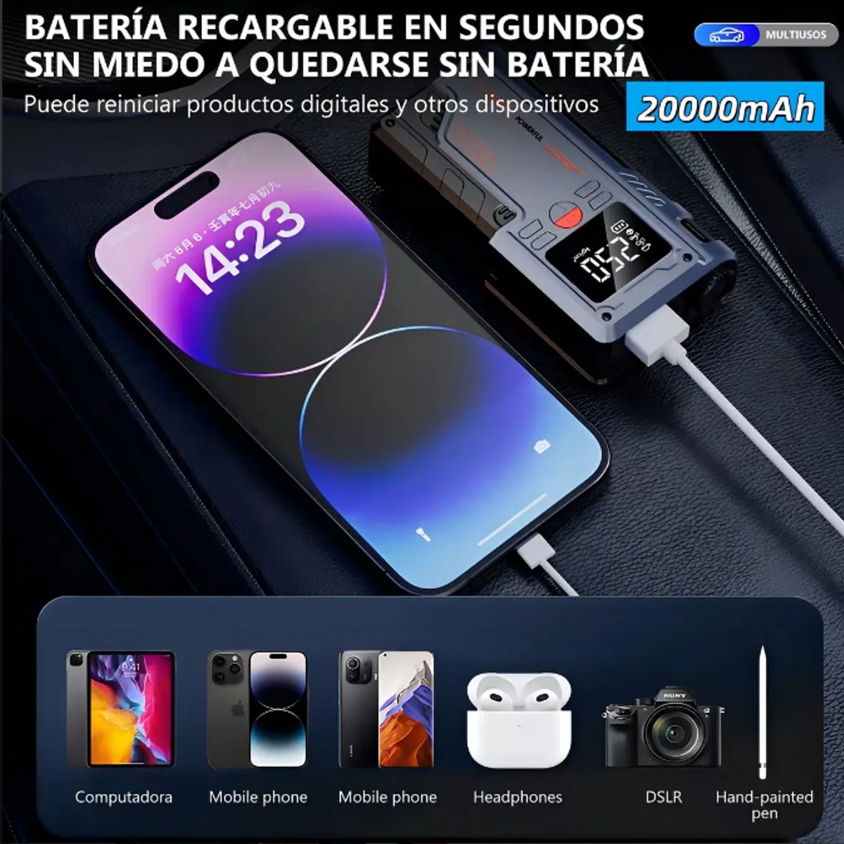 GENERICO - ARRANCADOR DE BATERIA COMPRESOR DE AIRE 8000 T-700