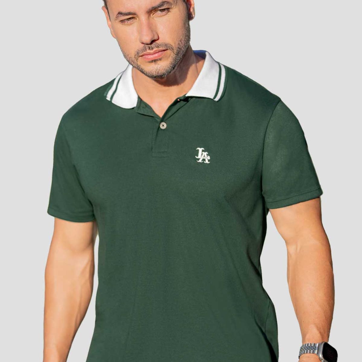 MARKETING PERSONAL - Polo Hombre Verde Pino Mp 114572