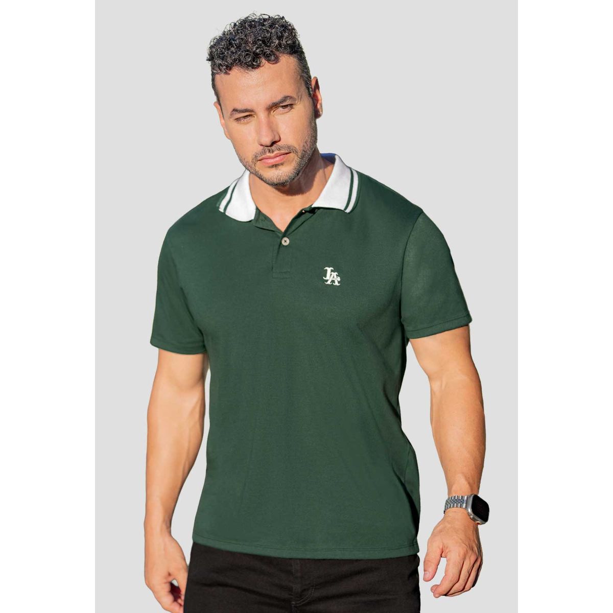 MARKETING PERSONAL - Polo Hombre Verde Pino Mp 114572