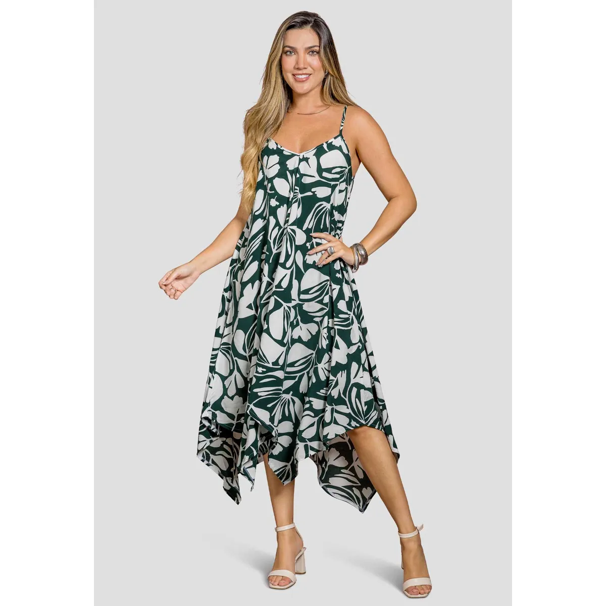 MARKETING PERSONAL - Vestido Largo Mujer Estampado Mp 114462