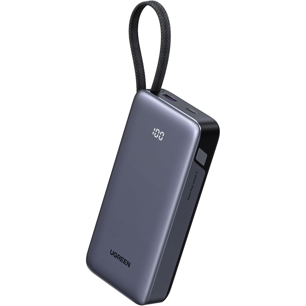 UGREEN - UGREEN Nexode Power Bank 20000mAh 45W  Batería Portátil de Carga Rápida con Cable Integrado
