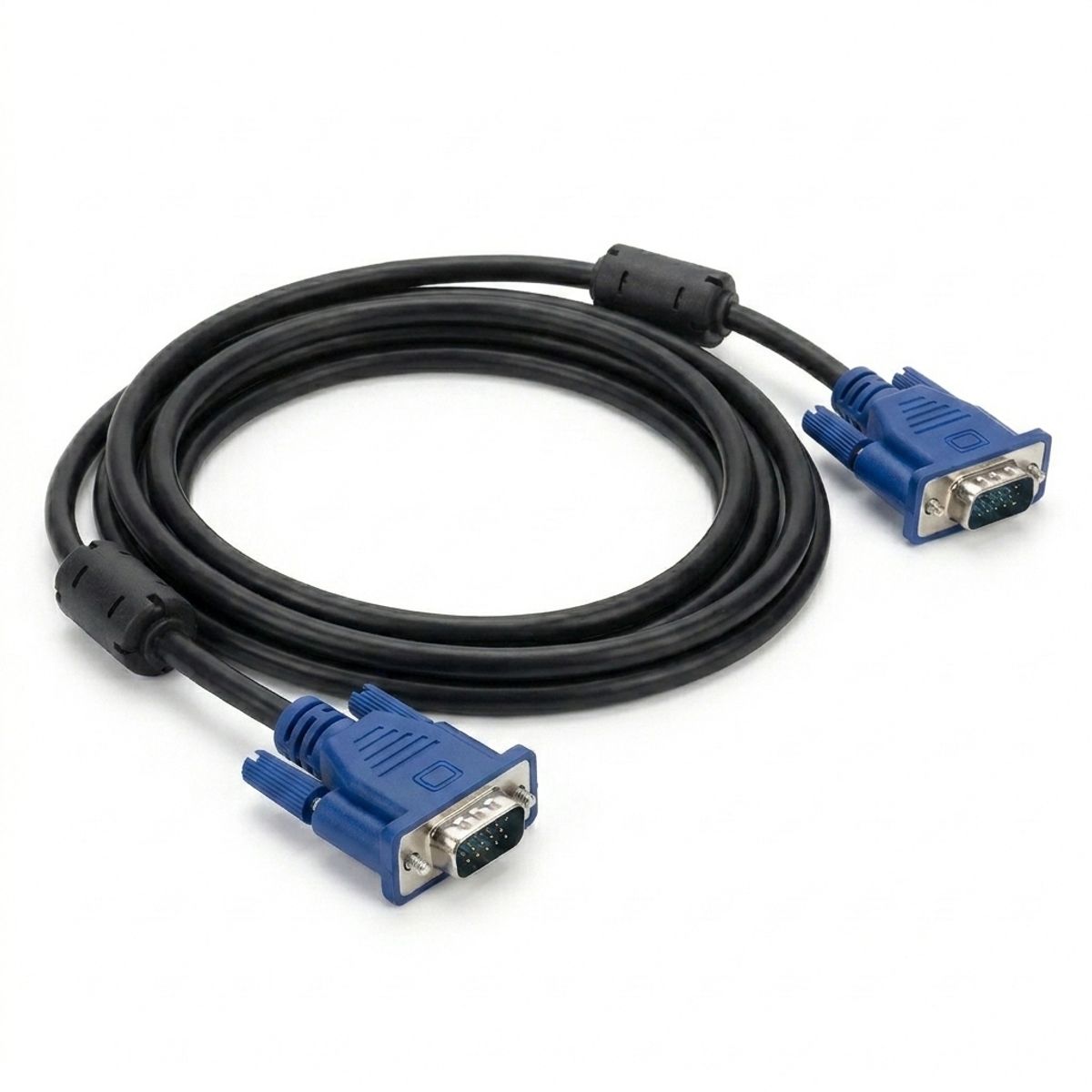 GENERICO - Cable Vga A Vga De 1.5m Con Doble Filtro De Ferrita