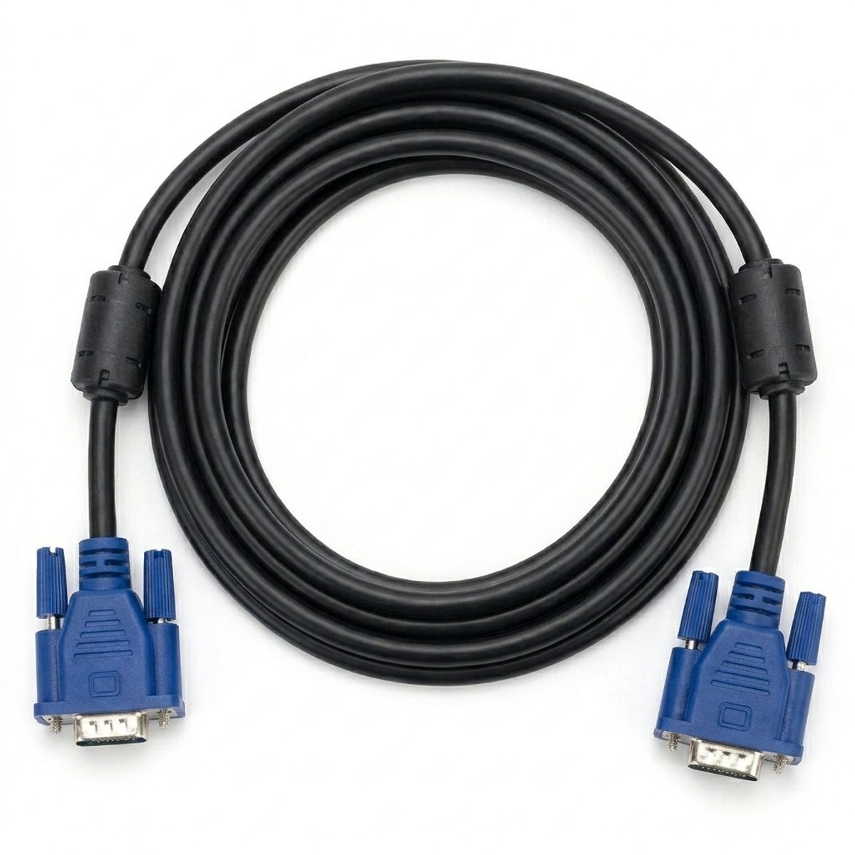 GENERICO - Cable Vga A Vga De 1.5m Con Doble Filtro De Ferrita