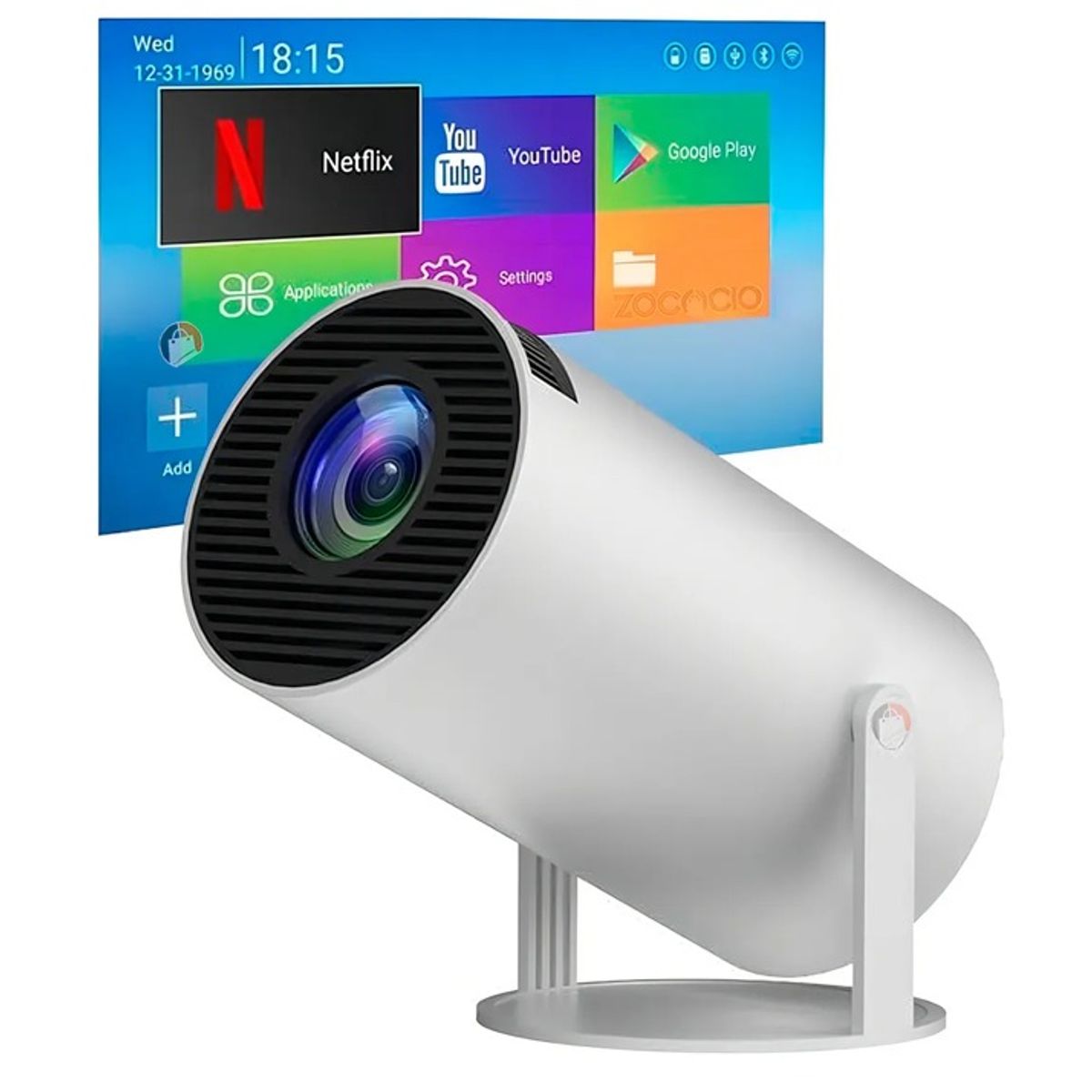 GENERICO - Proyector HY300 Smart WiFi Bluetooth HD Android TV Portátil