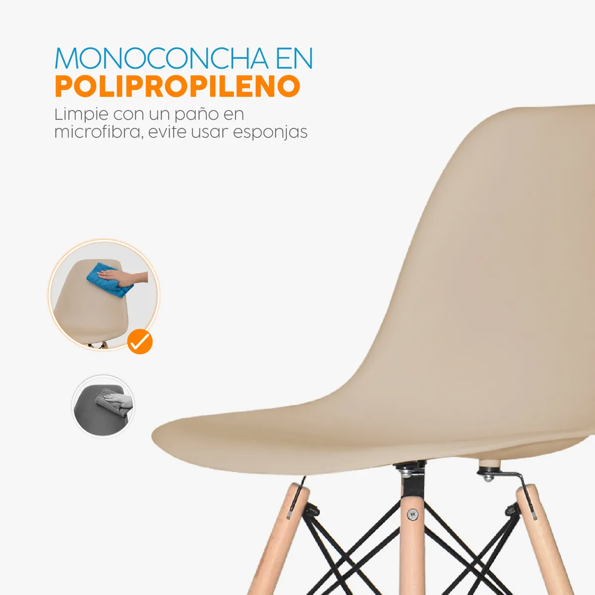 BONNO - Set X2 Silla Comedor Arena Eames Bonno
