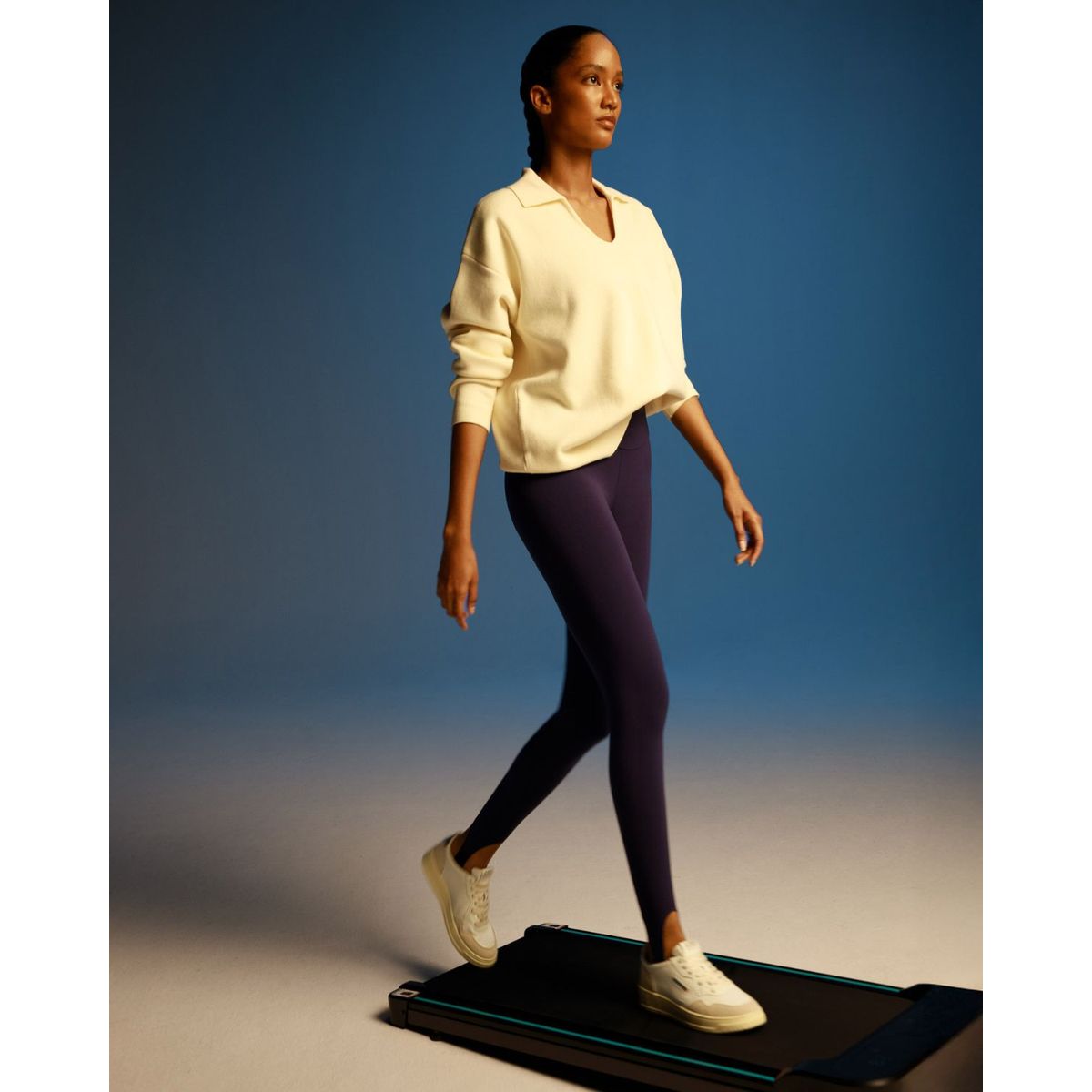 ATMOS - Leggins Regular Con Estribos  Para Mujer Azul Atmos
