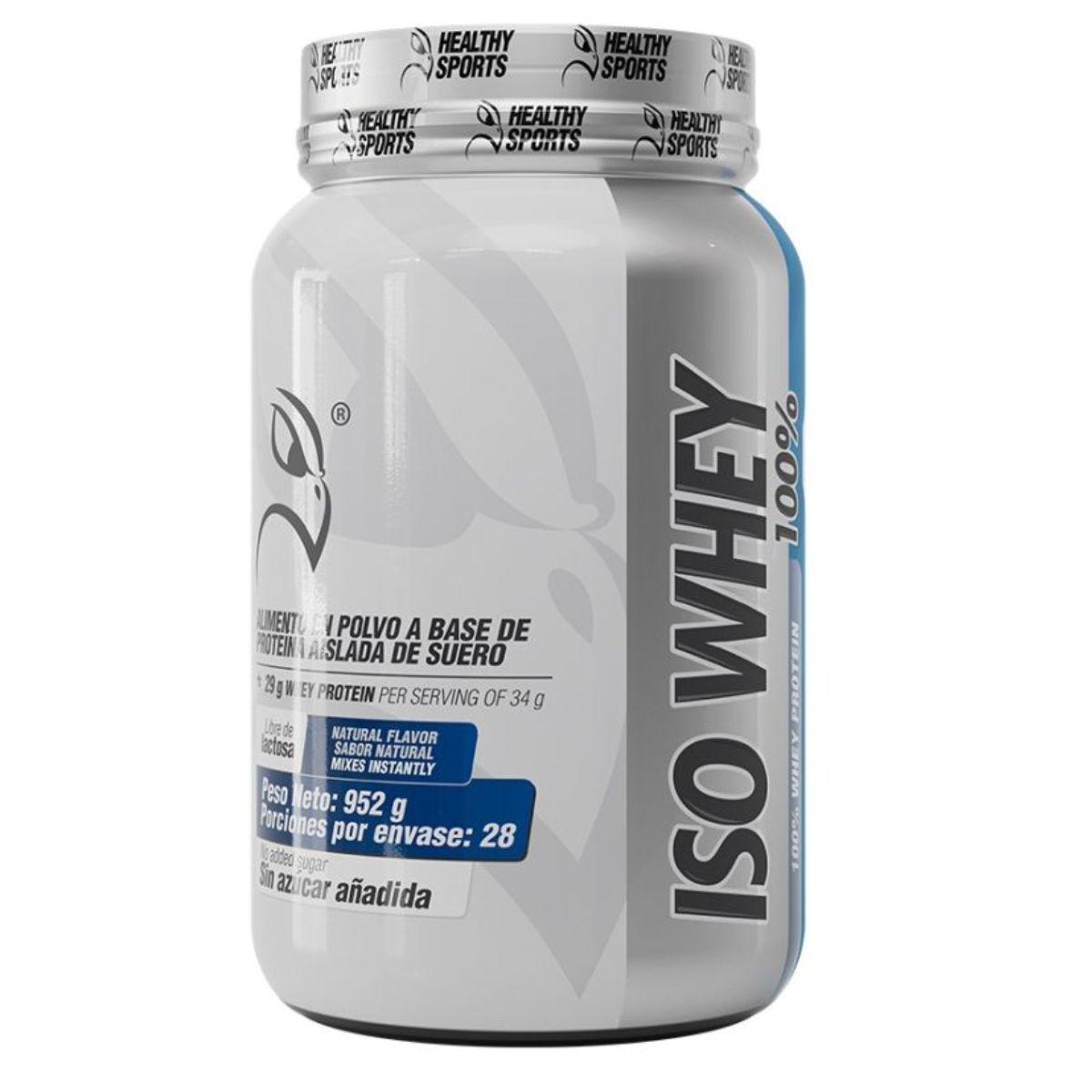 HEALTHY SPORTS - Iso Whey 100% Proteina Hidrolizada 2 lbs Sin Sabor