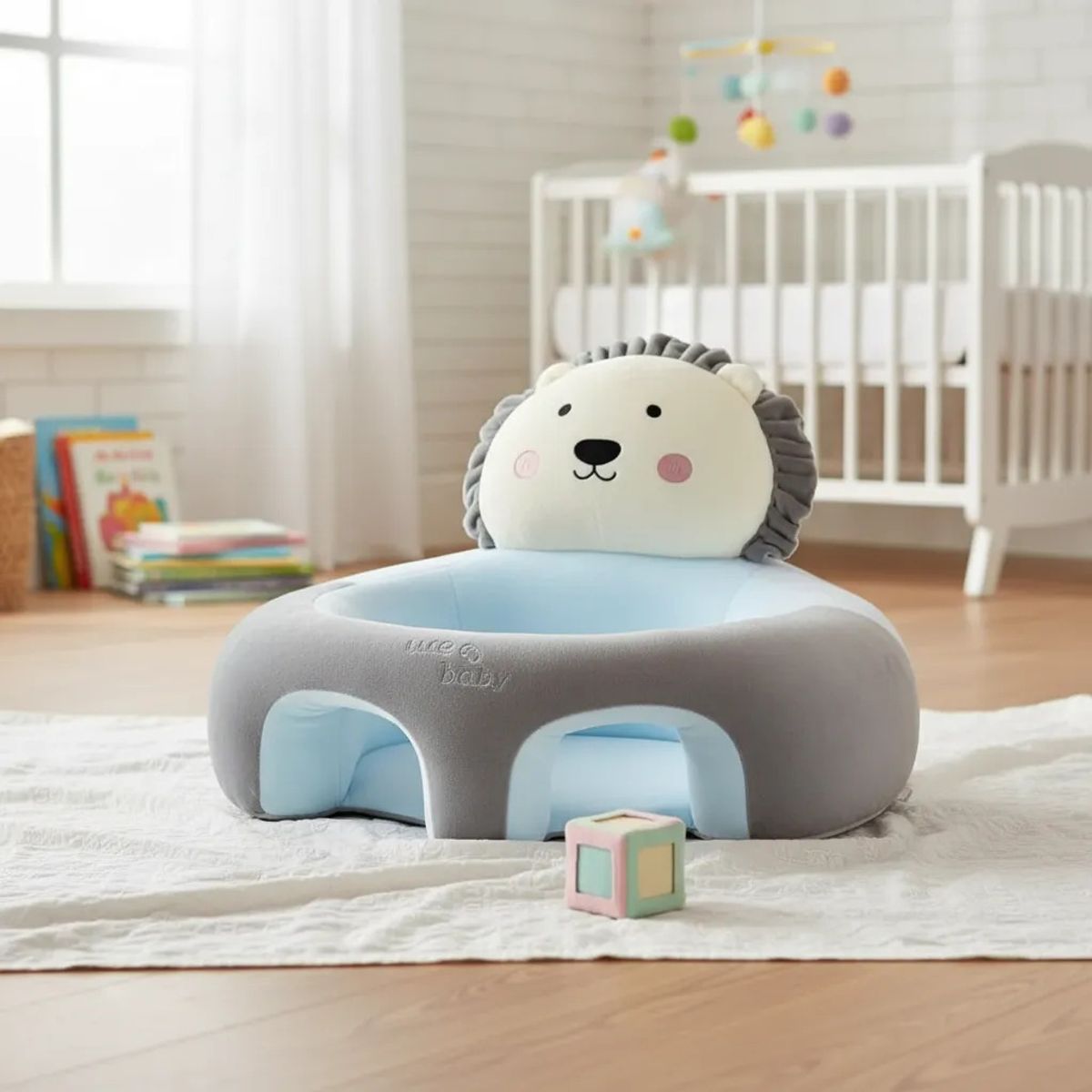 MUNDO BEBE - cojin almohada para sentar al bebe con relleno leon