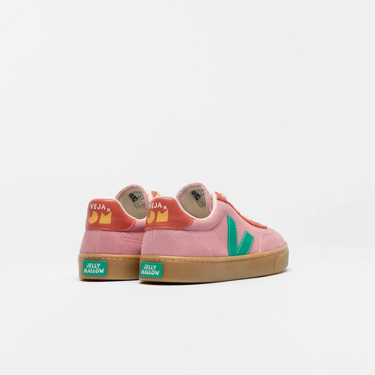 VEJA - Tenis Veja Kids Volley Elastic Laces Veja X Jelly Mallow Suede Mary Rosado Unisex