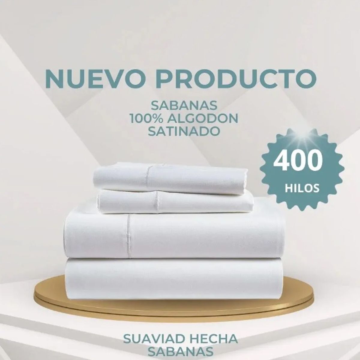 GENERICO - Juego De Sabanas Hoteleras 400 Hilos Doble Blanco 100 % Algodón