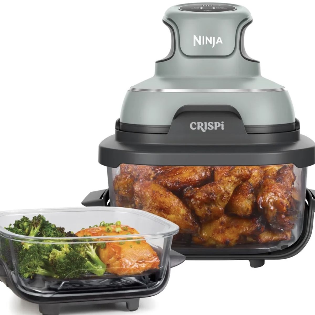 NINJA - Sistema De Cocción Portátil 4 En 1 Ninja Crispi Con Recipientes De Vidrio De 4 Qt Y 6