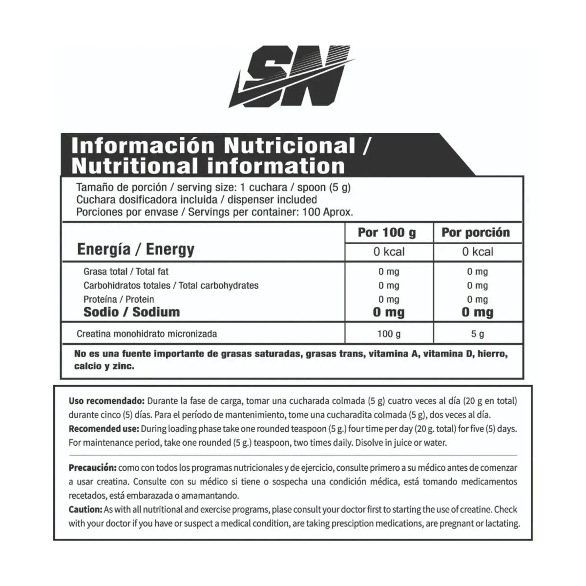 IRON NUTRITION - Creatina Ultra Pure 500 Gramos