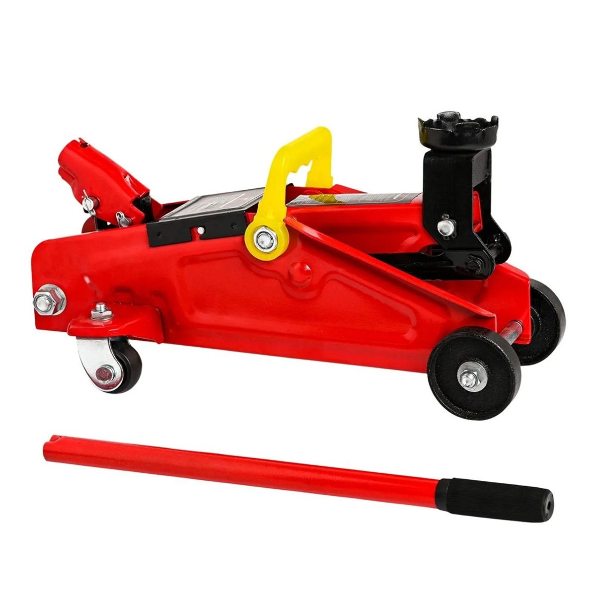 FERRENOVO - Gato Hidraulico tipo Patin 2 Toneladas Ferrenovo Rojo con estuche