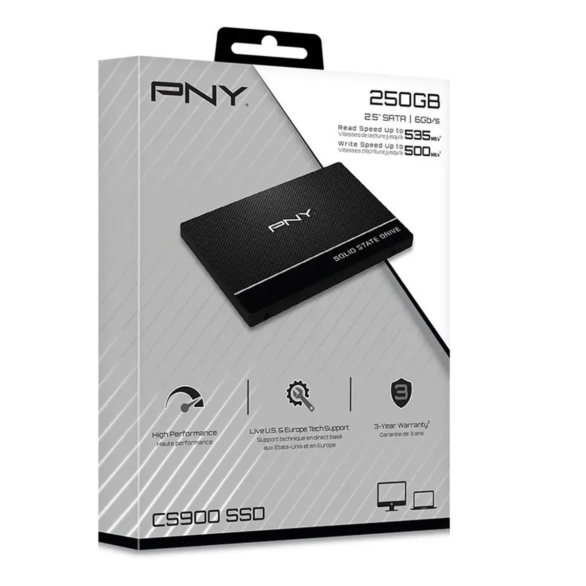 PNY - Disco Duro Solido Ssd Interno PNY 250 Gb Sata Nuevo