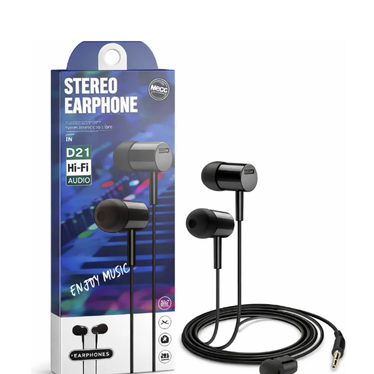 GENERICO - Audífonos In Ear D21 HiFi Bass Stereo 3.5mm