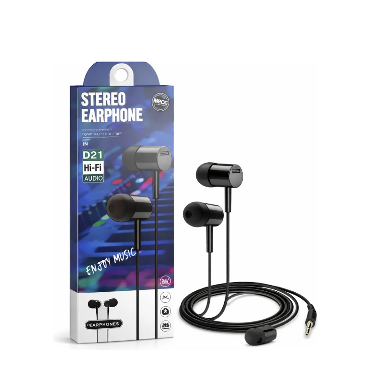 GENERICO - Audífonos In Ear D21 HiFi Bass Stereo 3.5mm