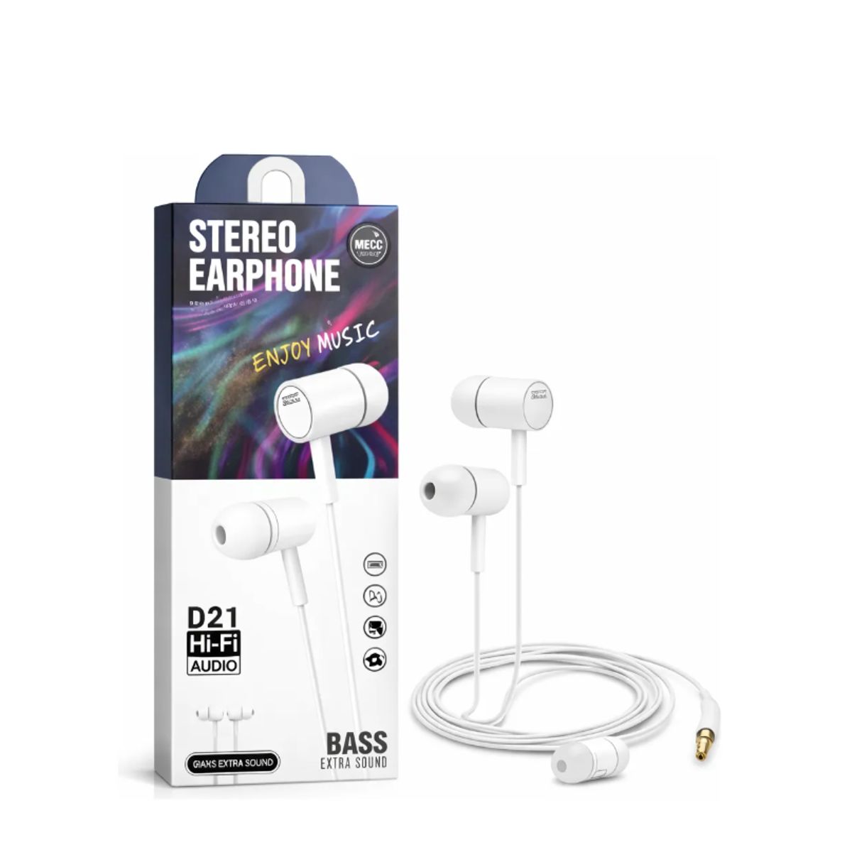 GENERICO - Audífonos In Ear D21 HiFi Bass Stereo 3.5mm