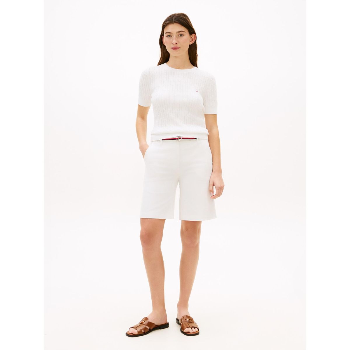 TOMMY HILFIGER - Bermudas blanco twill chino de 9 pulgadas Tommy Hilfiger