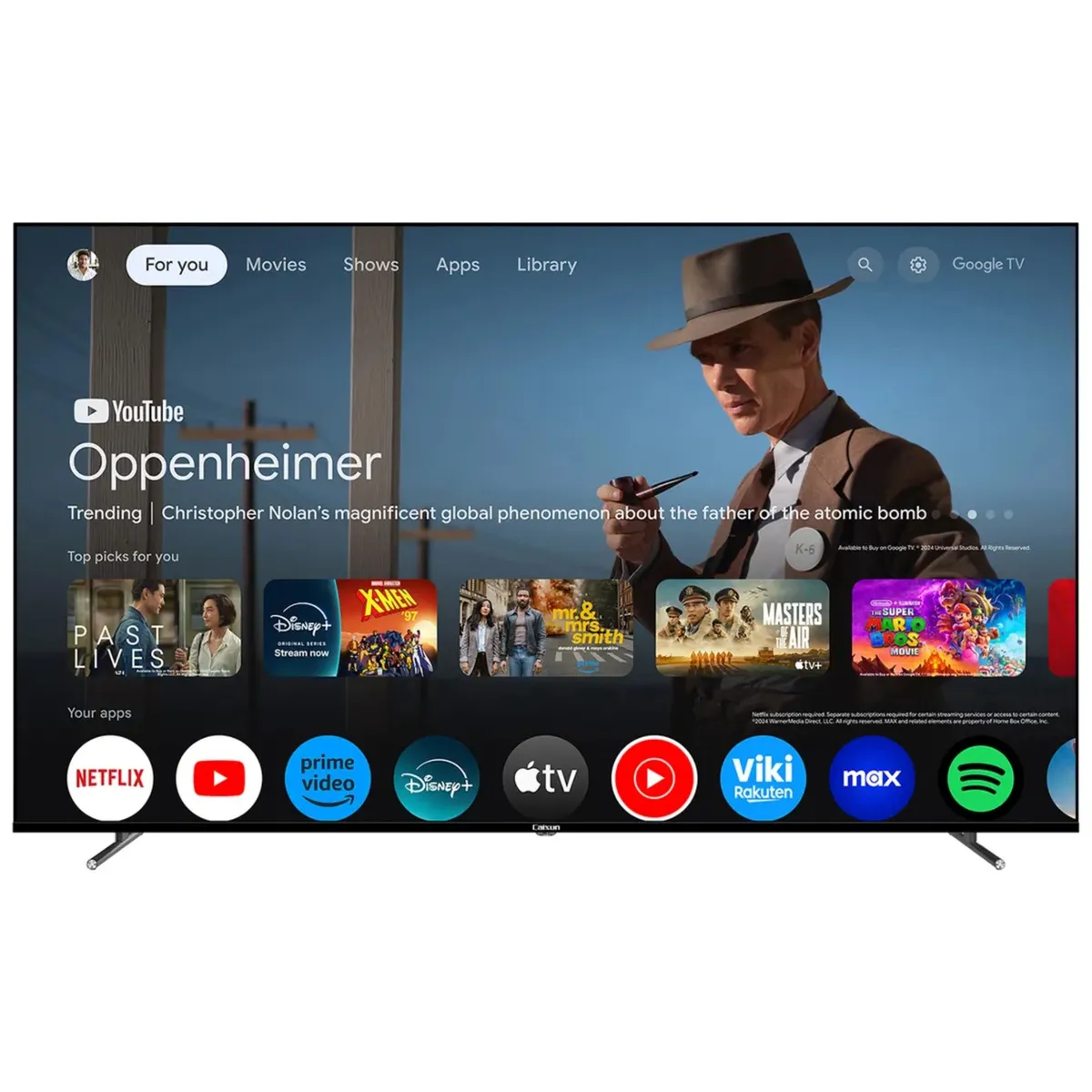 CAIXUN - Televisor Caixun 75 Pulgadas QLED UHD Smart TV GoogleTV C75VHUG