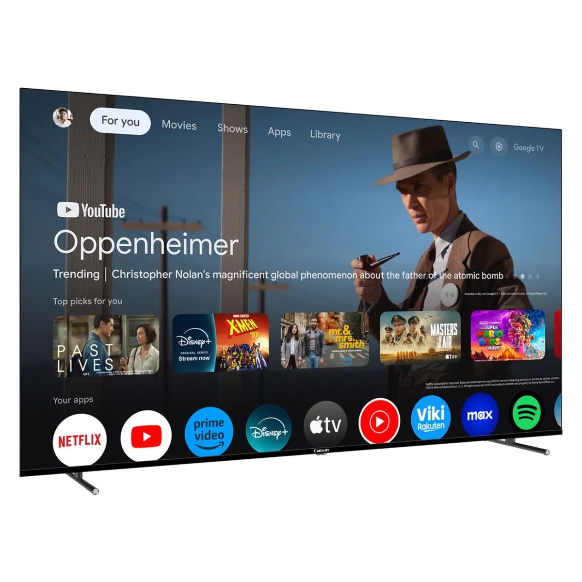 CAIXUN - Televisor Caixun 75 Pulgadas QLED UHD Smart TV GoogleTV C75VHUG
