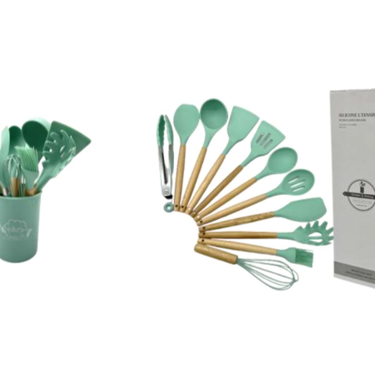 KITCHEN - Set X12 Utensilios De Cocina En Silicona Resistente Al Calor