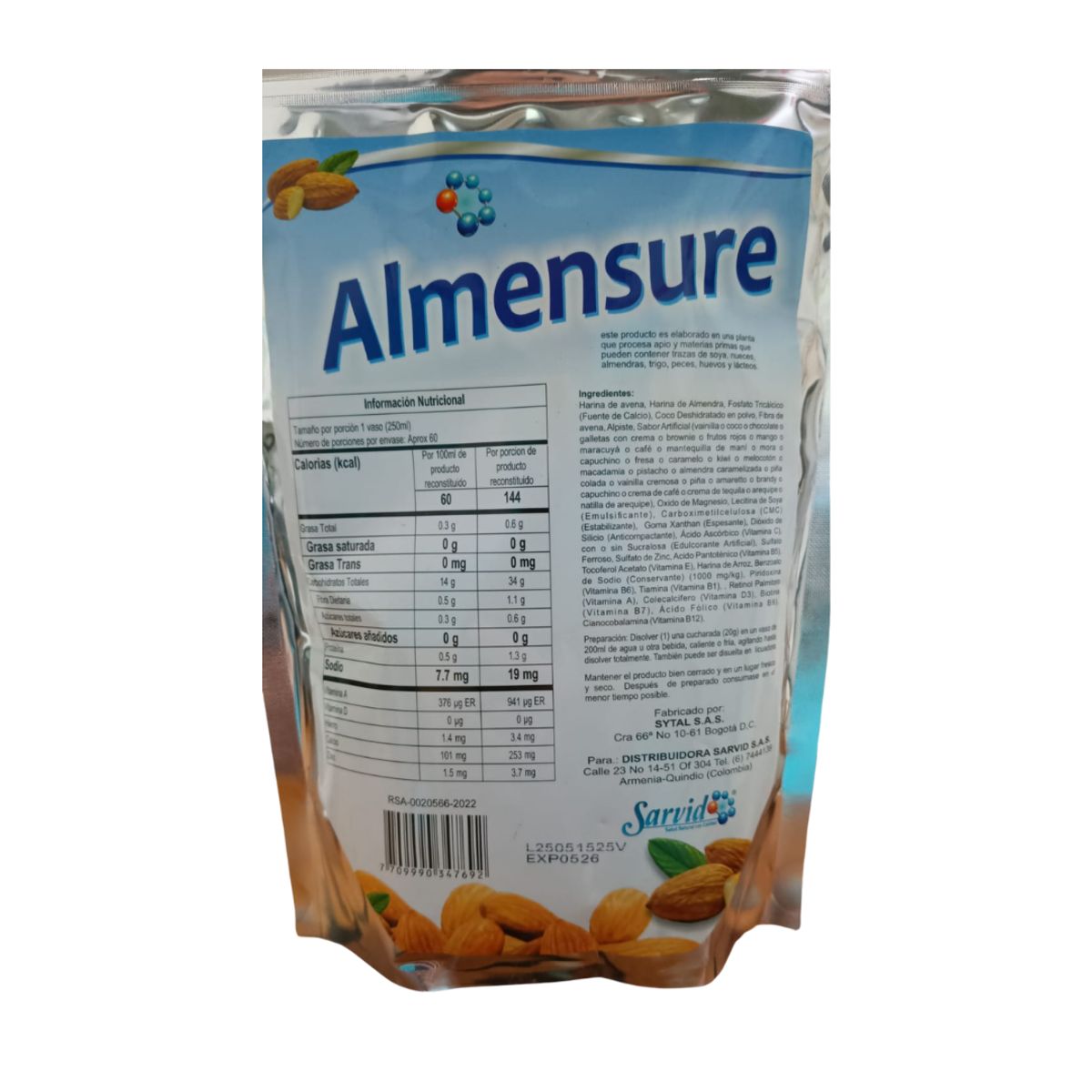 GENERICO - ALMENSURE Leche de almendras 100% natural
