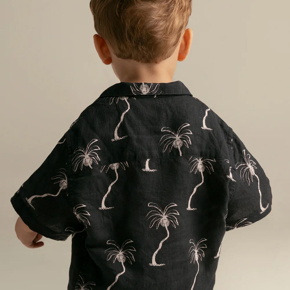 ILOT - Camisa kids en linolyocell con estampado de palmeras Ref. SK05062