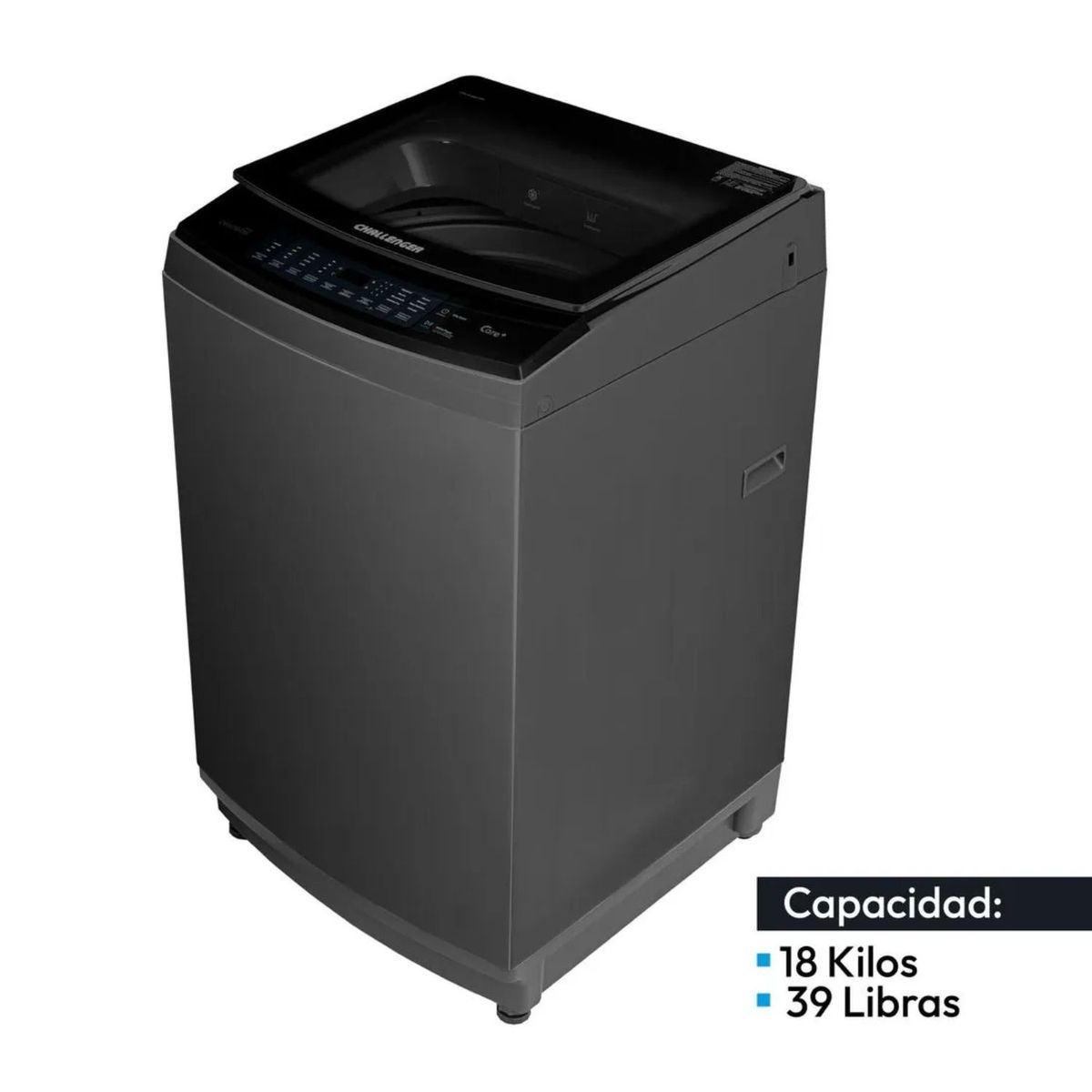 CHALLENGER - Lavadora CHALLENGER 18 Kilos Carga Superior CW-5718 Gris