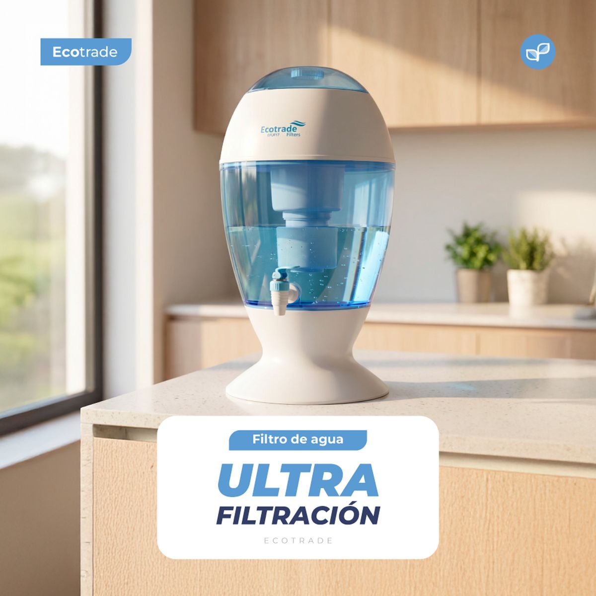 ECOTRADE FILTERS - Filtro Purificador de Agua Ultrafiltración 17 de Litros