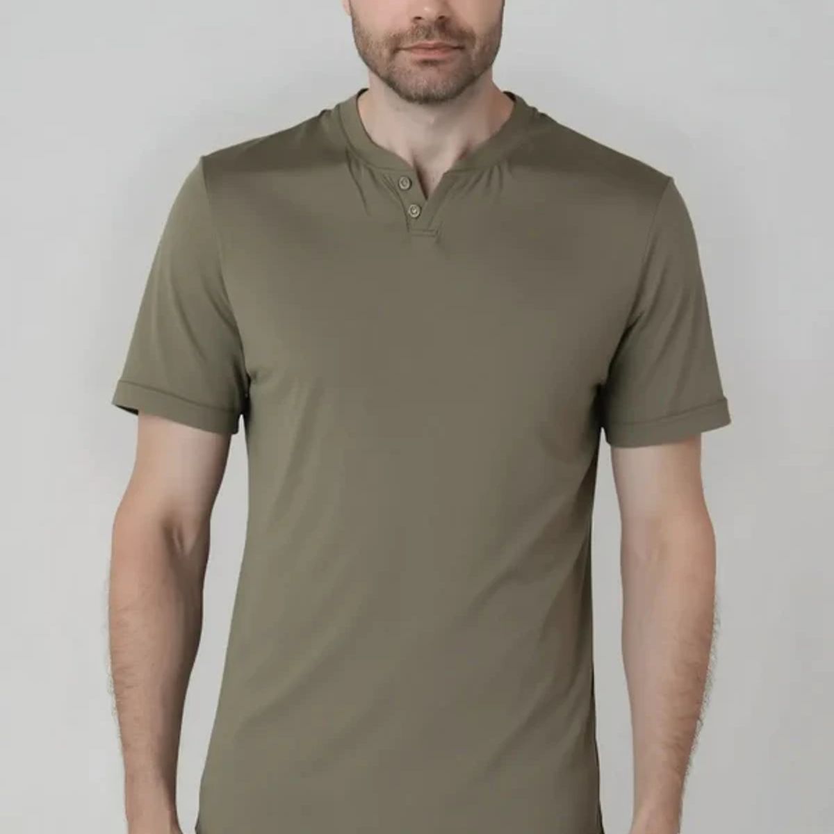 JON SONEN - Camiseta cuello V con botón Jon Sonen