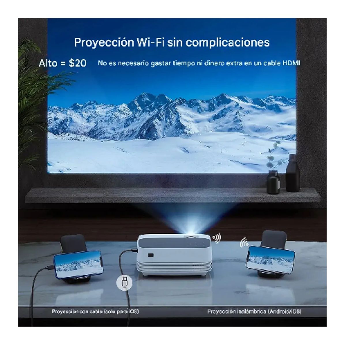 OEM - Mini Proyector Video Beam Wifi Alta Calidad