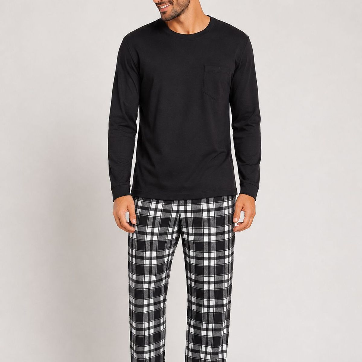 EMPIJAMADAS - Pijama Hombre Pantalón Largo Y Manga Larga