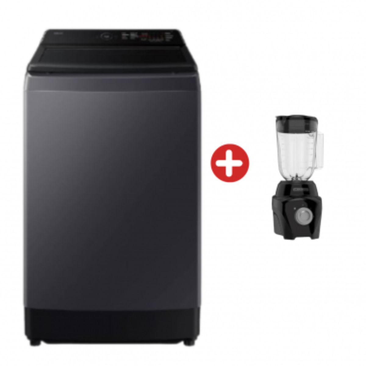 SAMSUNG - Lavadora Samsung Carga Superior 15 Kilos WA70F15E4CCO Gris Grafito + Obsequio Licuadora B+D