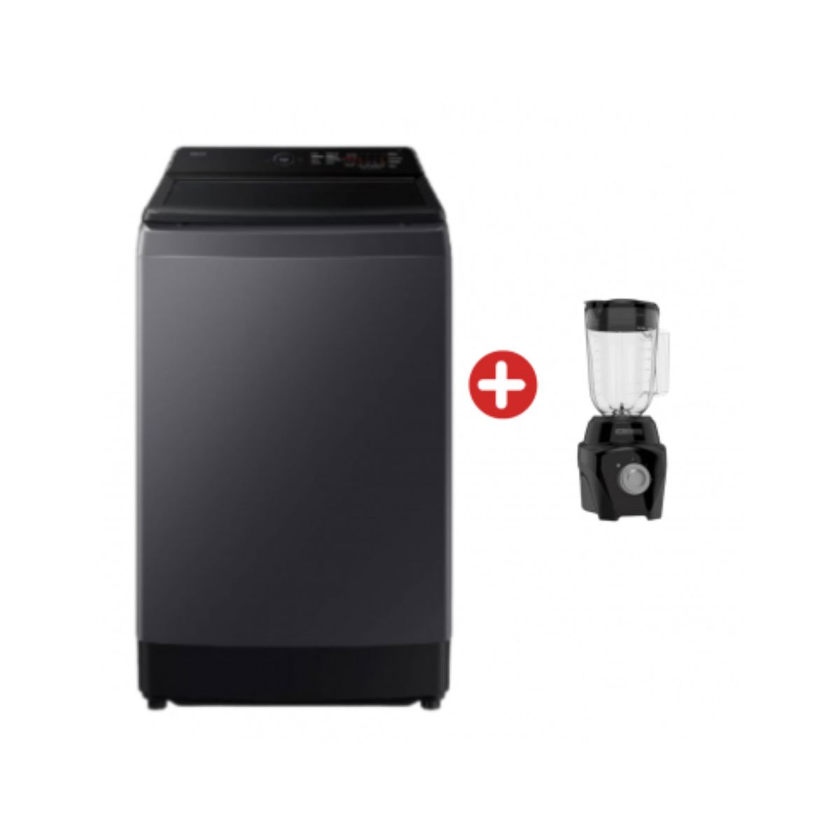 SAMSUNG - Lavadora Samsung Carga Superior 15 Kilos WA70F15E4CCO Gris Grafito + Obsequio Licuadora B+D