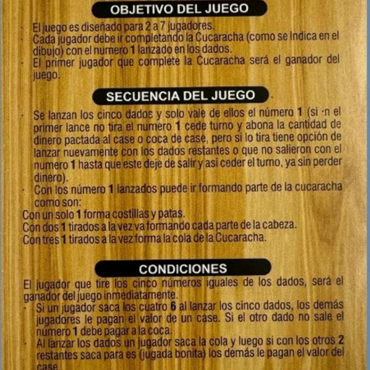 GENERICO - Juegos De Mesa De Integración Familiar La Cucaracha Imantada