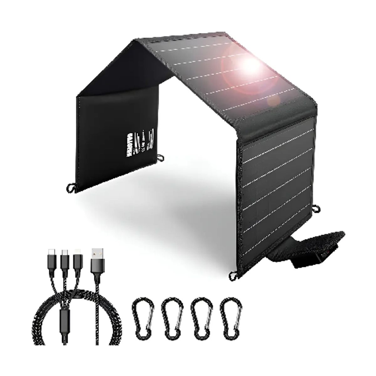 OEM - Panel Solar Portátil De 20 W, Plegable Con Tipo C Y Usb