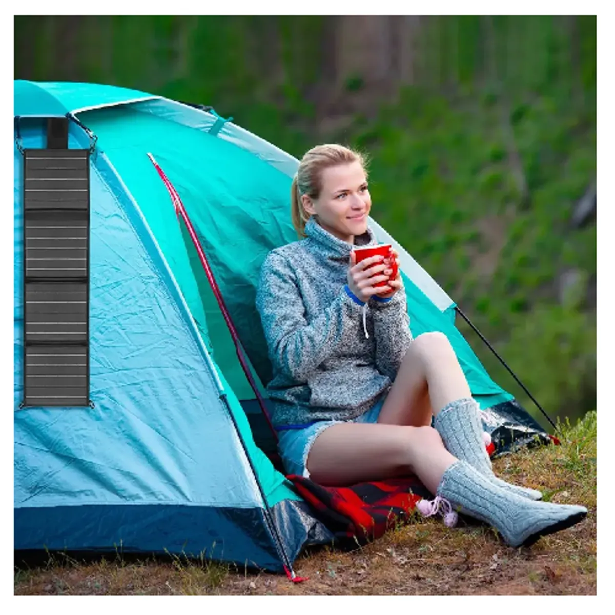 OEM - Panel Solar Portátil De 20 W, Plegable Con Tipo C Y Usb