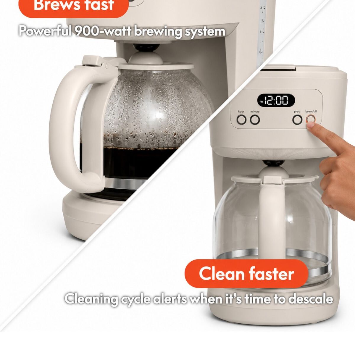 BELLA - Cafetera Programable De Goteo Para 12 Tazas Con Apagado