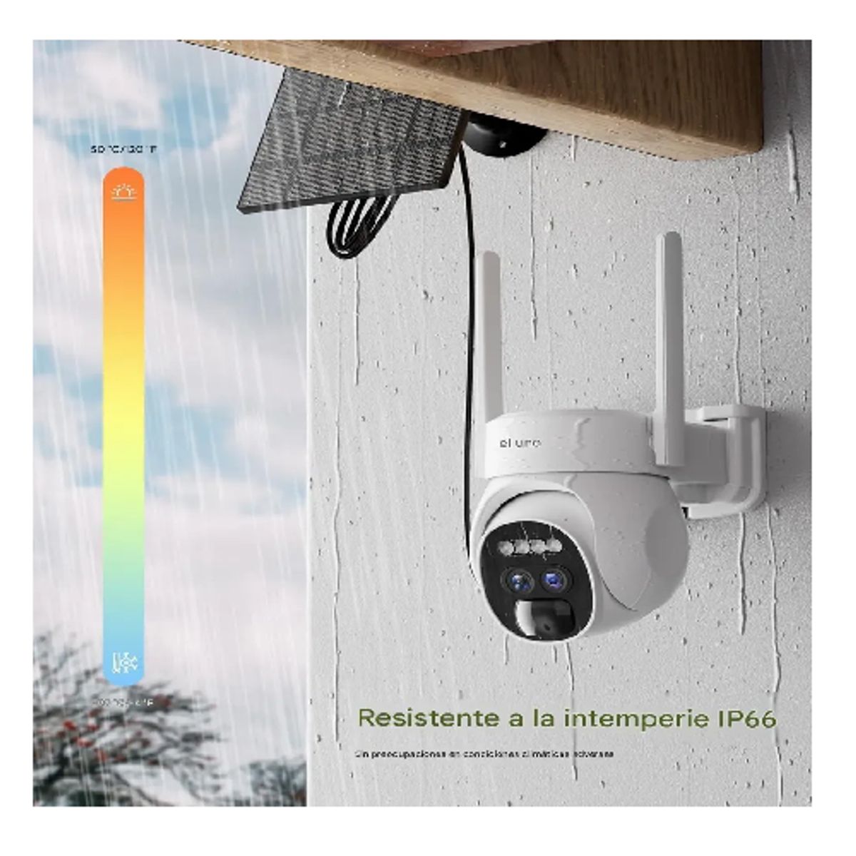 OEM - Cámara De Seguridad De Doble Lente Solar Zoom De 10x