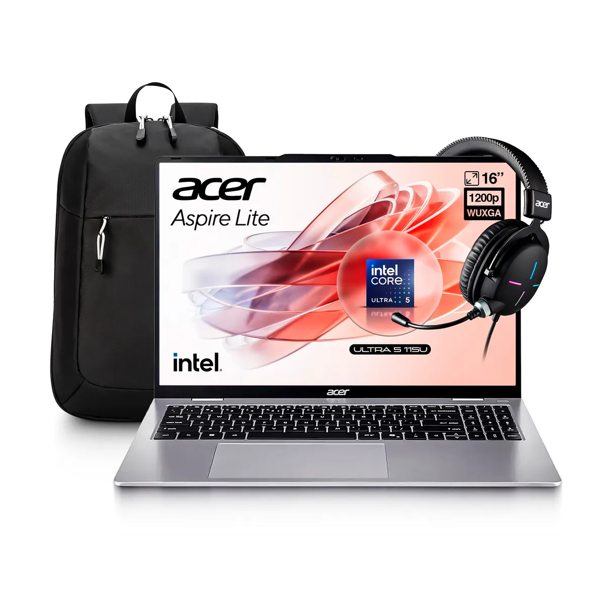 ACER - Portátil Acer Aspire Lite - 16" WUXGA IPS - Core™ Ultra 5 115U - RAM 16GB - 512GB SSD - Silver
