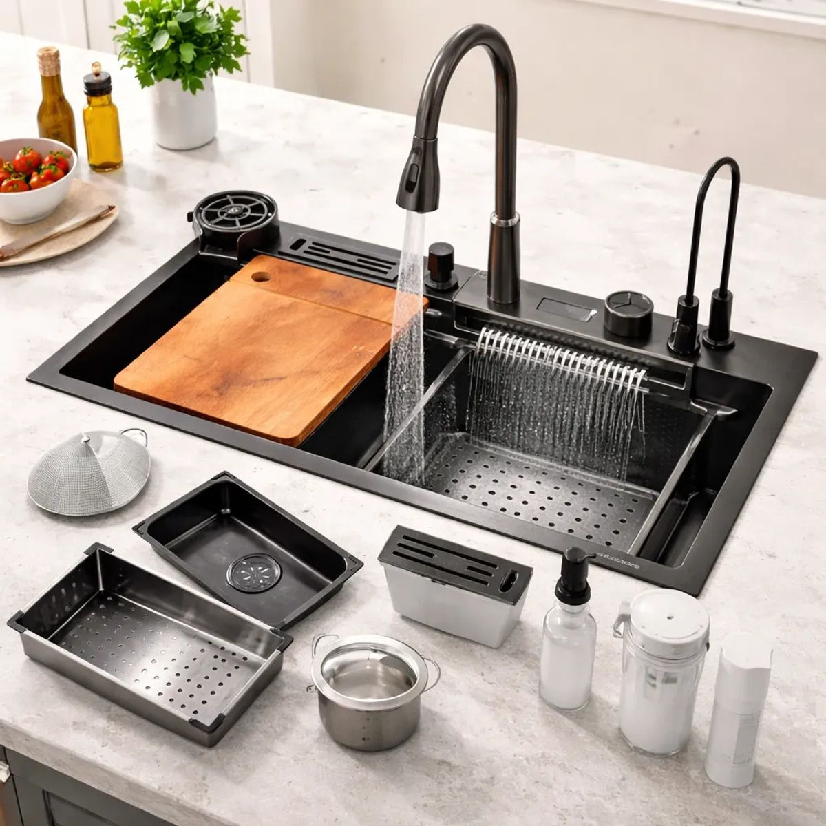 HOME CARE TECHNOLOGY - LAVAPLATOS INTELIGENTE ULTIMA GENERACION PARA COCINA EN ACERO INOXIDABLE