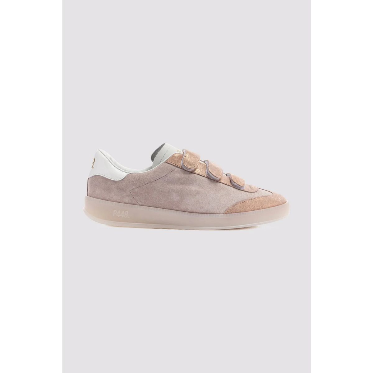 P448 - Zapatilla Monza Velcro 1 Silnu Beige de Mujer