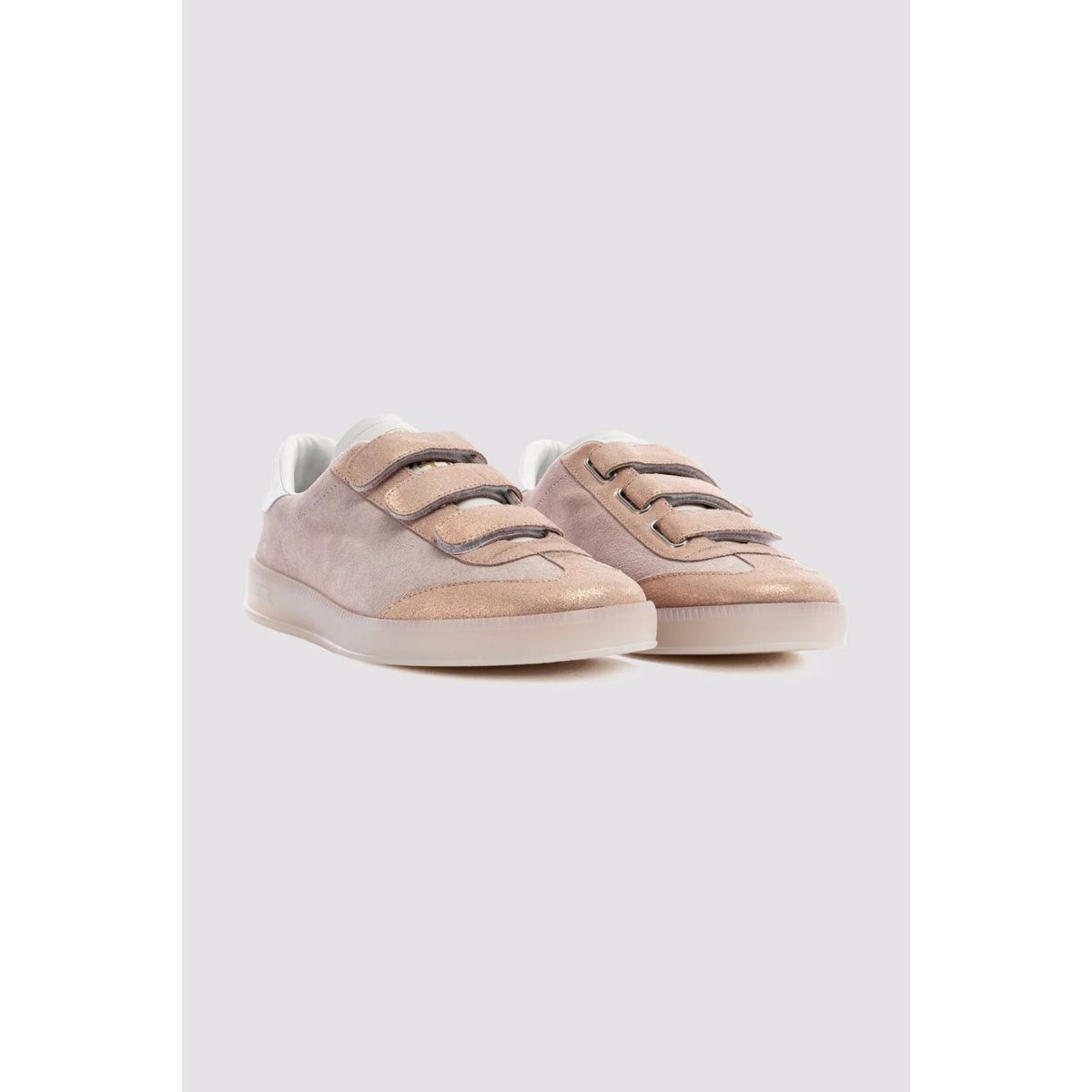 P448 - Zapatilla Monza Velcro 1 Silnu Beige de Mujer