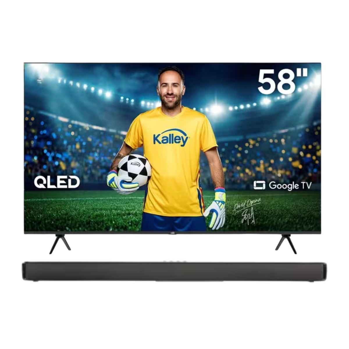 KALLEY - Combo TV Kalley 58” QLED 4K Google TV + Barra Sonido K-ABS50W