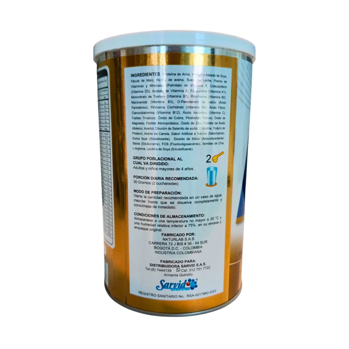 GENERICO - Enervida con Chía y Proteína de Arroz Sabor Vainilla  500g